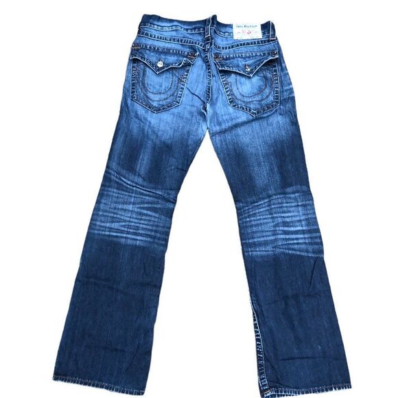 TRUE Religion Jeans Size 34 BILLY FLAP T Blue - Picture 2 of 9